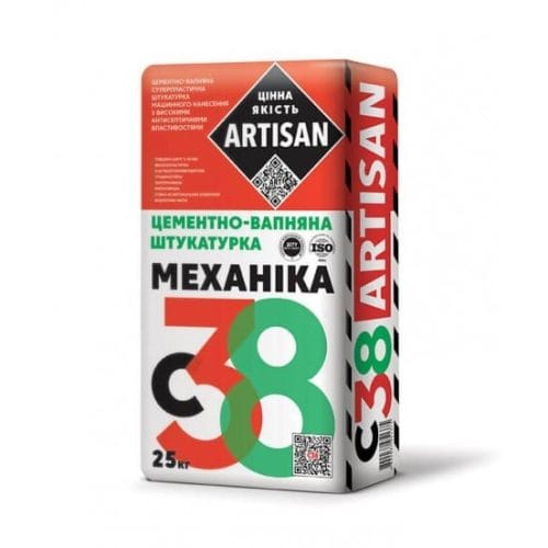Артісан С-38 Штукатурка цементно-вапняна 25 кг