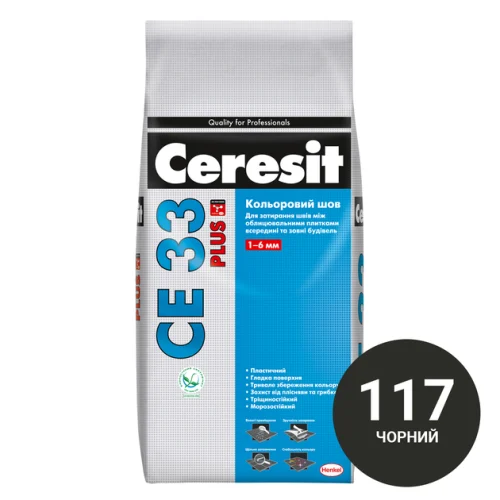 Затирка СЕ33 Plus/2кг Чорний  117
