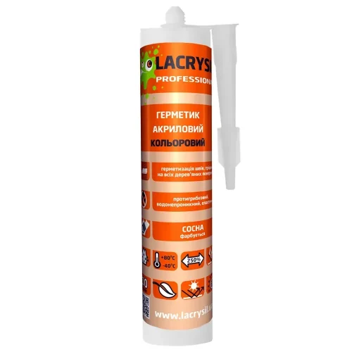 Герметик акриловий кольоровий СОСНА 0,4кг Lacrysil