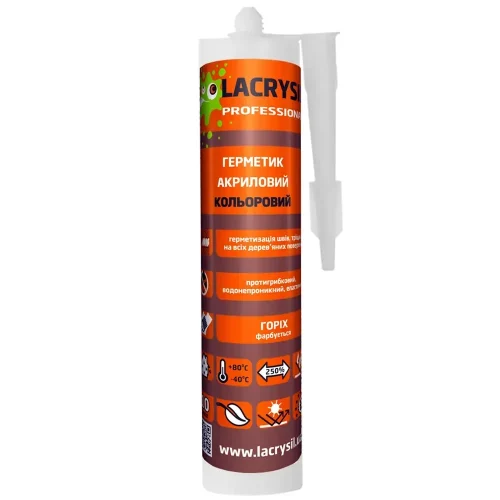 Герметик акриловий кольоровий ГОРІХ 0,4кг Lacrysil