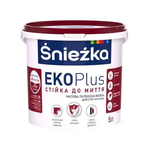 Інтер'єрна фарба СНЄЖКА Еко Plus 5л/6,8кг