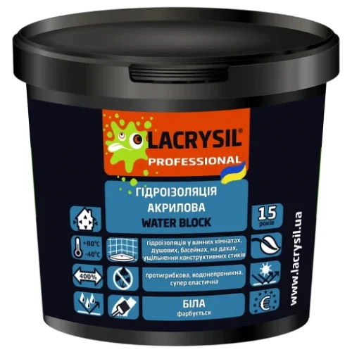 Мастіка гідроізоляційна 6кг Lacrysil